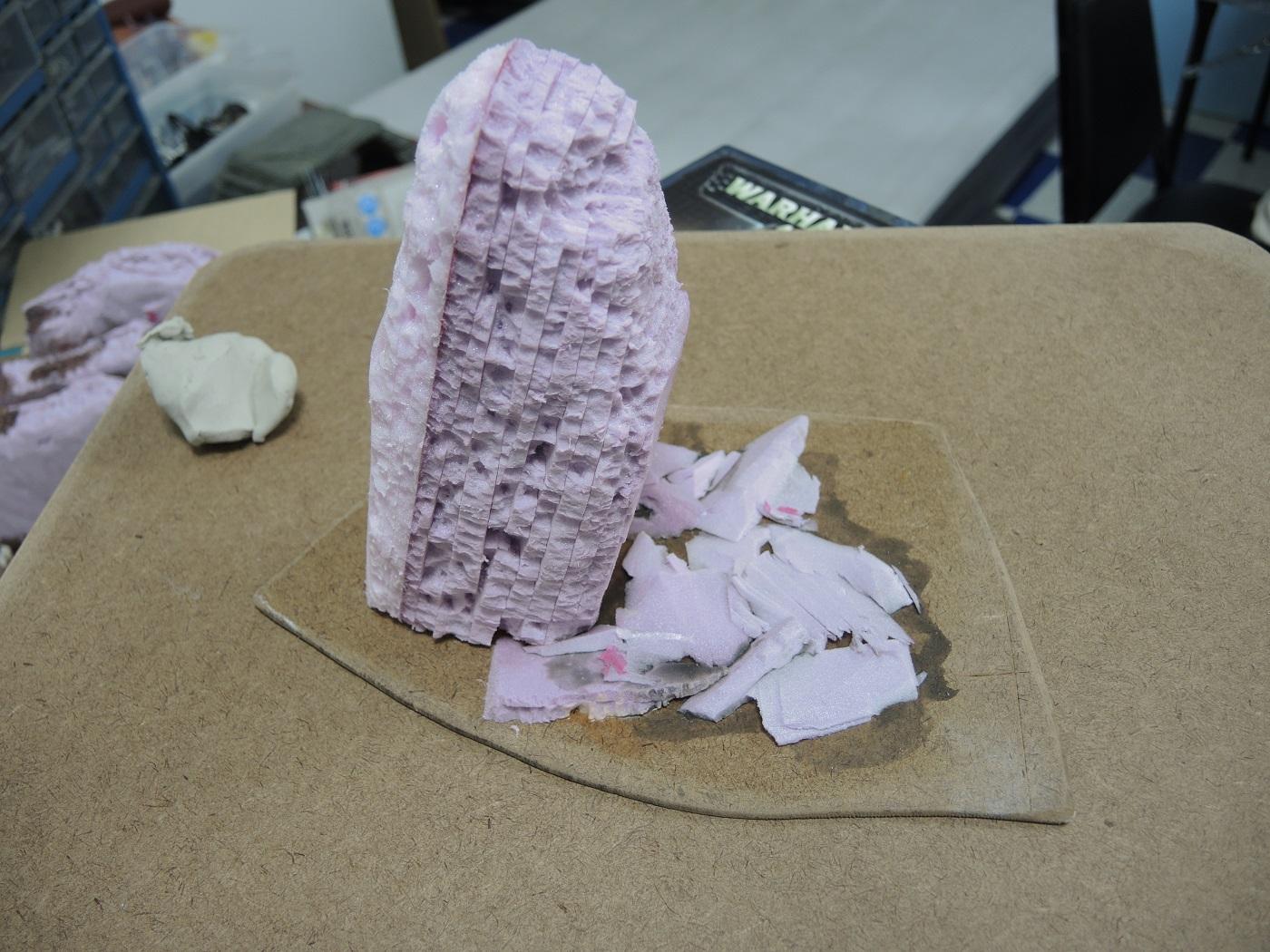 Blue, Commission, Hot Glue, Hotglue, Mesa, Pink, Styrofoam, Terrain